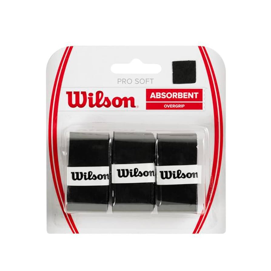 WILSON PRO SOFT OVERGRIP 3 PACK BLACK