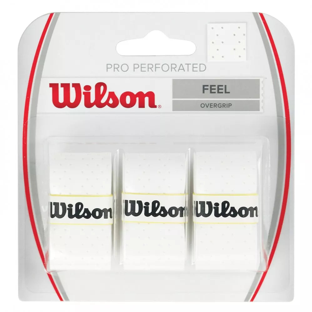 WILSON OVERGRIP PRO PERFORATED X3 WHITE