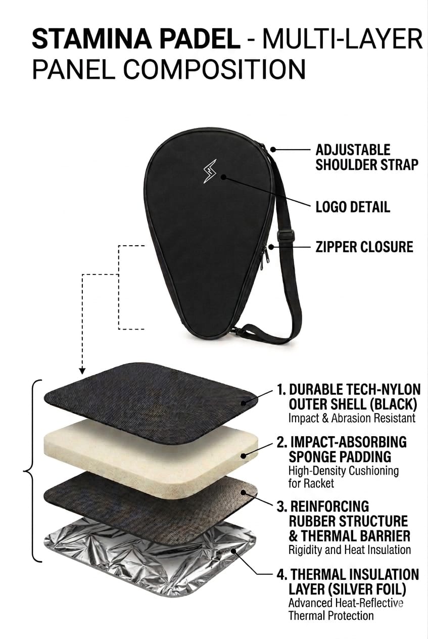 3-Layer construction : Premium Nylon / High-Density Impact Foam / Thermal Lining
